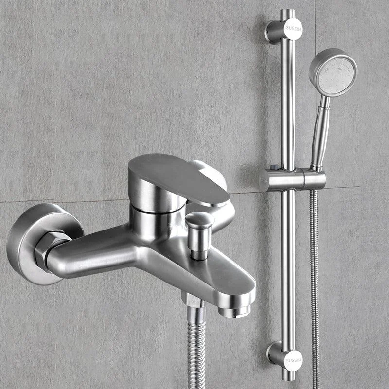 Contemporary Tub Filler Trim 304 Stainless Steel Wall Mount Tub Tap -Bathlova