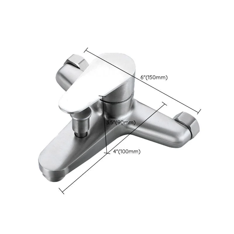 Contemporary Tub Filler Trim 304 Stainless Steel Wall Mount Tub Tap -Bathlova