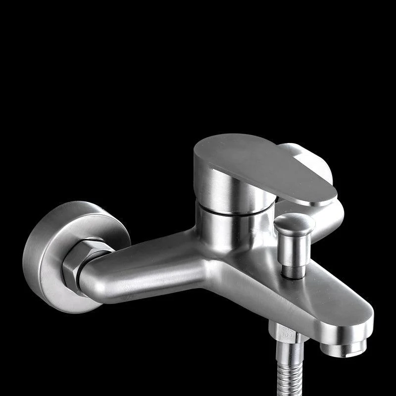 Contemporary Tub Filler Trim 304 Stainless Steel Wall Mount Tub Tap -Bathlova