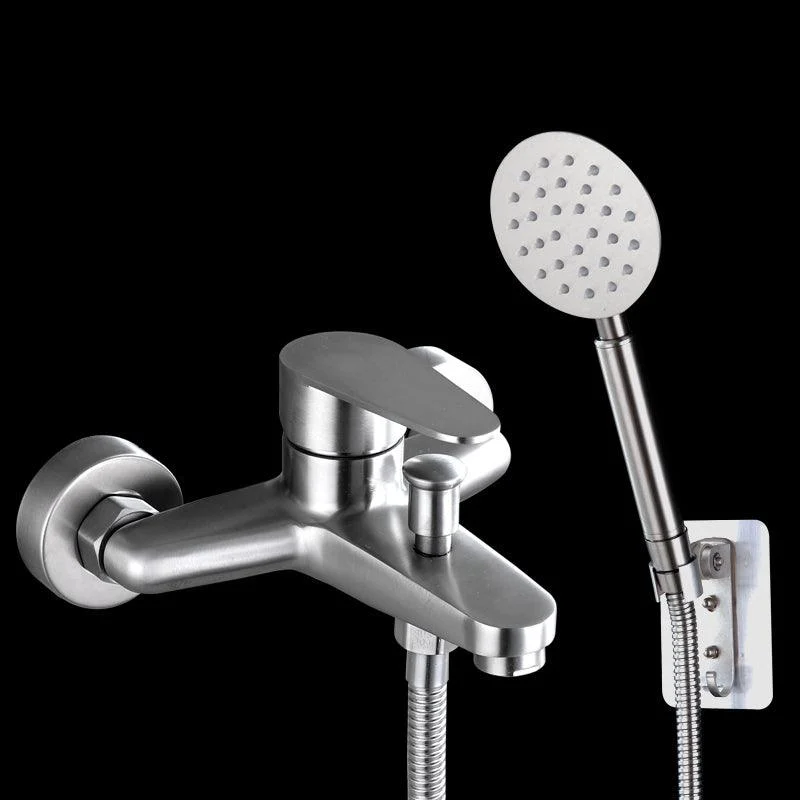 Contemporary Tub Filler Trim 304 Stainless Steel Wall Mount Tub Tap -Bathlova