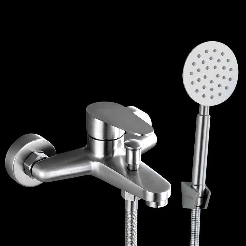 Contemporary Tub Filler Trim 304 Stainless Steel Wall Mount Tub Tap -Bathlova