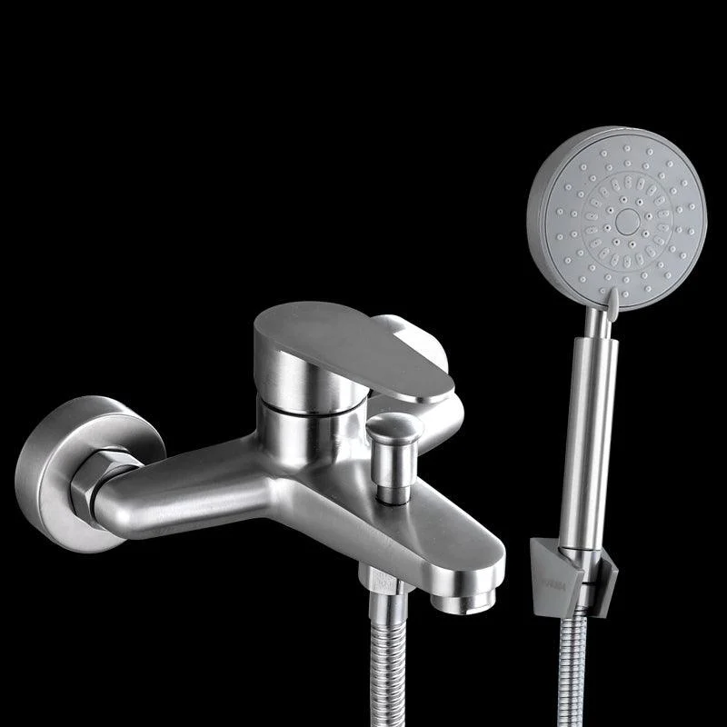 Contemporary Tub Filler Trim 304 Stainless Steel Wall Mount Tub Tap -Bathlova