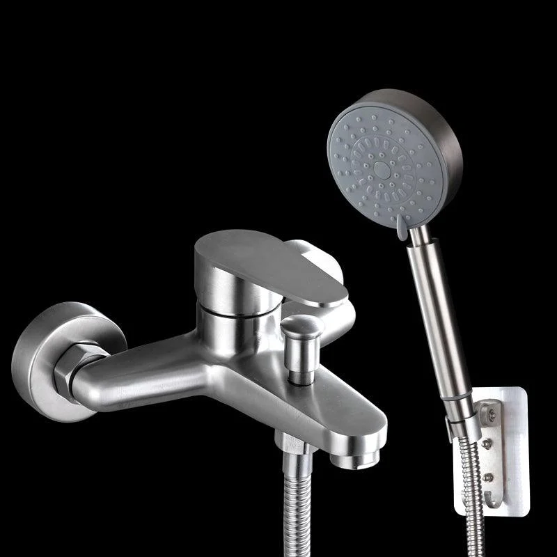 Contemporary Tub Filler Trim 304 Stainless Steel Wall Mount Tub Tap -Bathlova