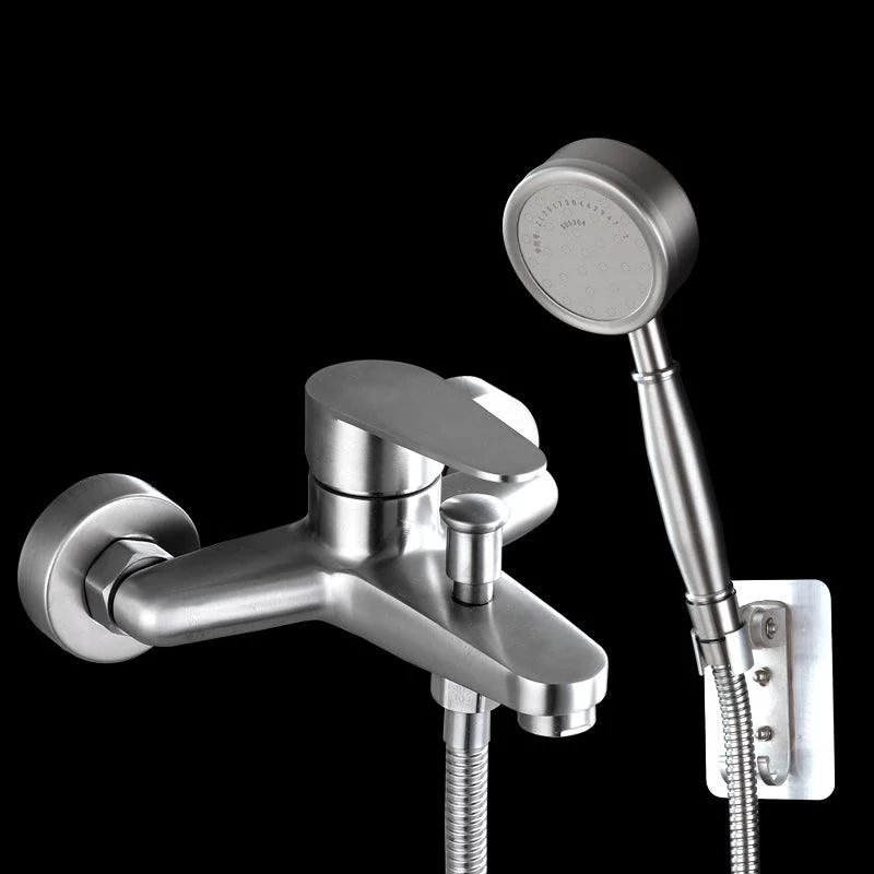 Contemporary Tub Filler Trim 304 Stainless Steel Wall Mount Tub Tap -Bathlova