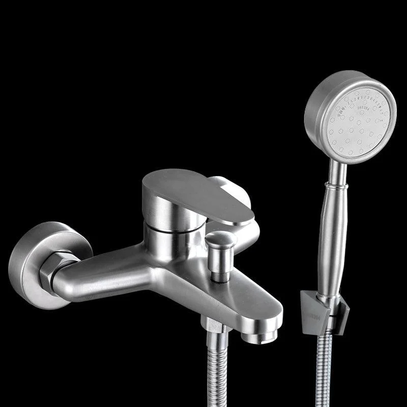 Contemporary Tub Filler Trim 304 Stainless Steel Wall Mount Tub Tap -Bathlova