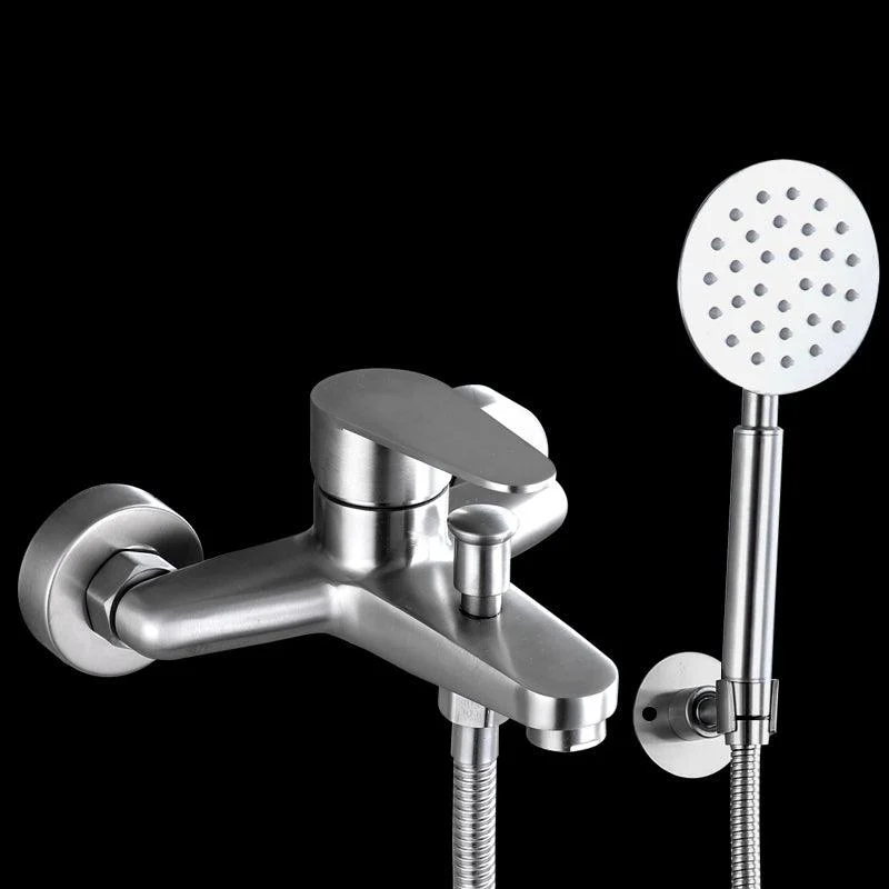 Contemporary Tub Filler Trim 304 Stainless Steel Wall Mount Tub Tap -Bathlova