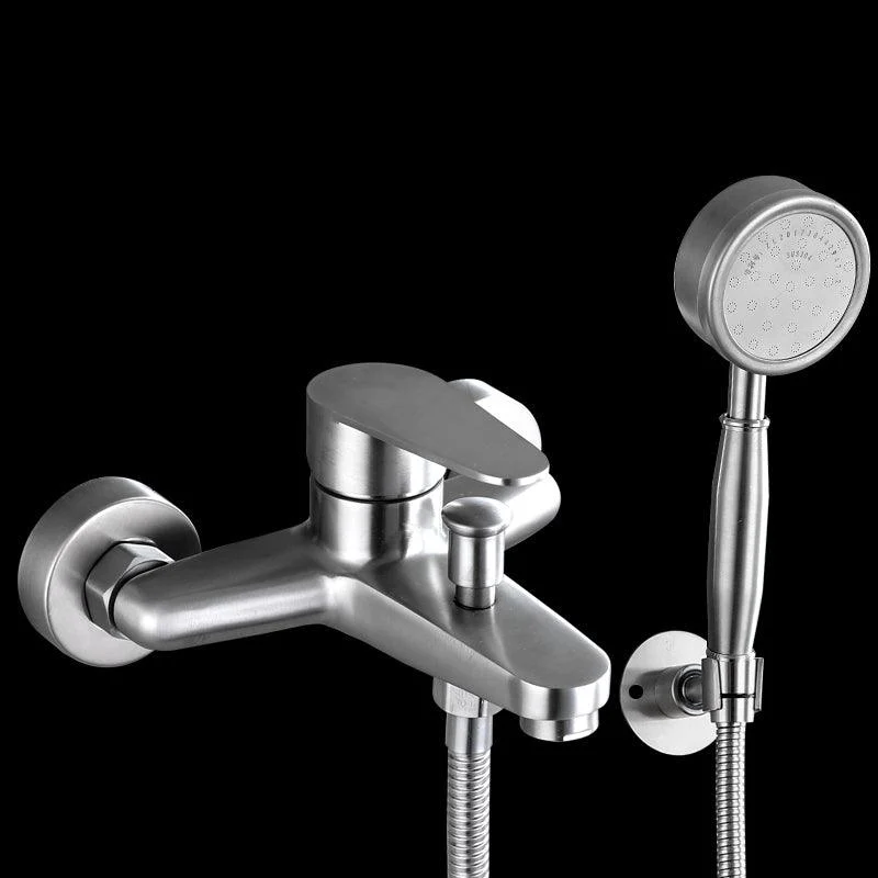 Contemporary Tub Filler Trim 304 Stainless Steel Wall Mount Tub Tap -Bathlova