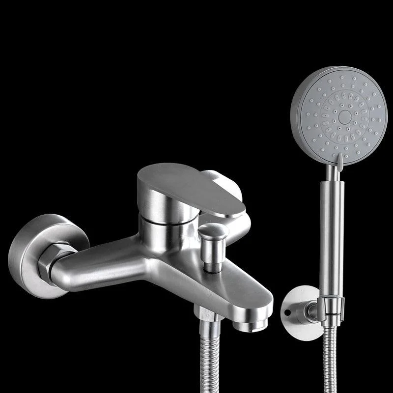 Contemporary Tub Filler Trim 304 Stainless Steel Wall Mount Tub Tap -Bathlova