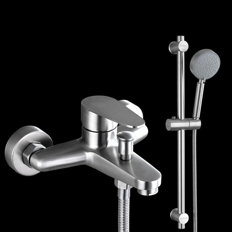 Contemporary Tub Filler Trim 304 Stainless Steel Wall Mount Tub Tap -Bathlova