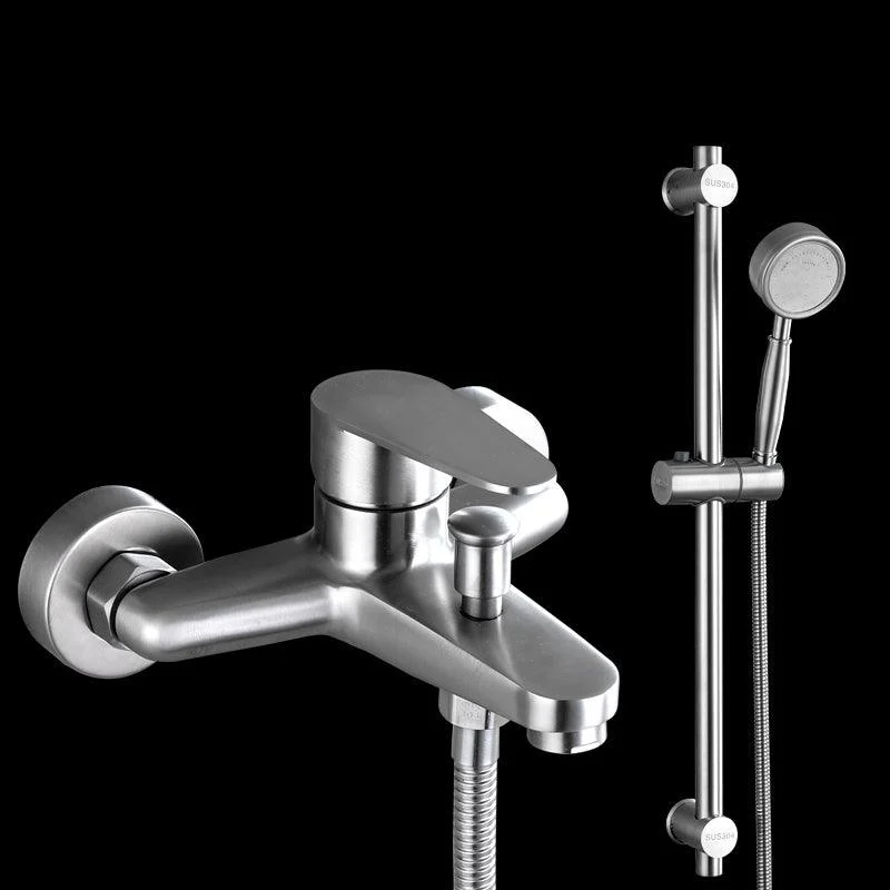 Contemporary Tub Filler Trim 304 Stainless Steel Wall Mount Tub Tap -Bathlova