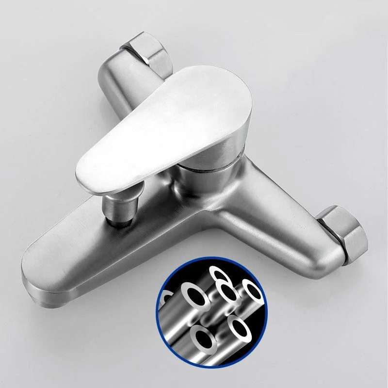 Contemporary Tub Filler Trim 304 Stainless Steel Wall Mount Tub Tap -Bathlova