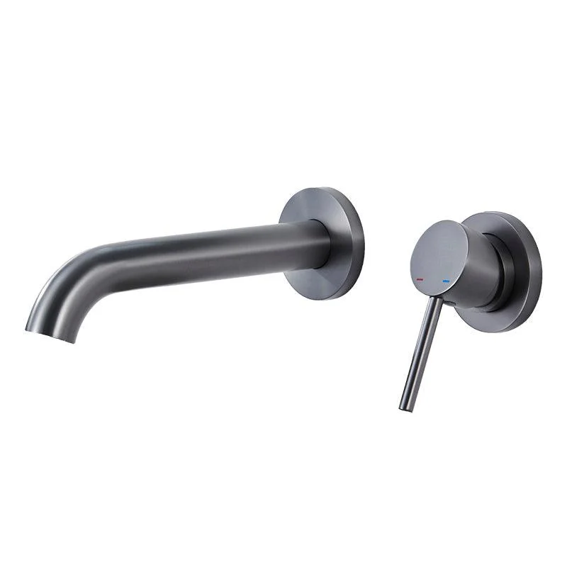 Contemporary Tub Filler Trim Wall Mounted Low Arc Bathroom Tap -Bathlova