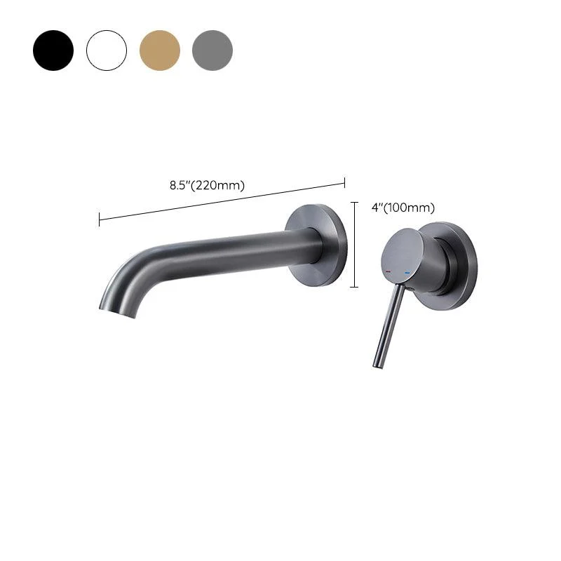 Contemporary Tub Filler Trim Wall Mounted Low Arc Bathroom Tap -Bathlova