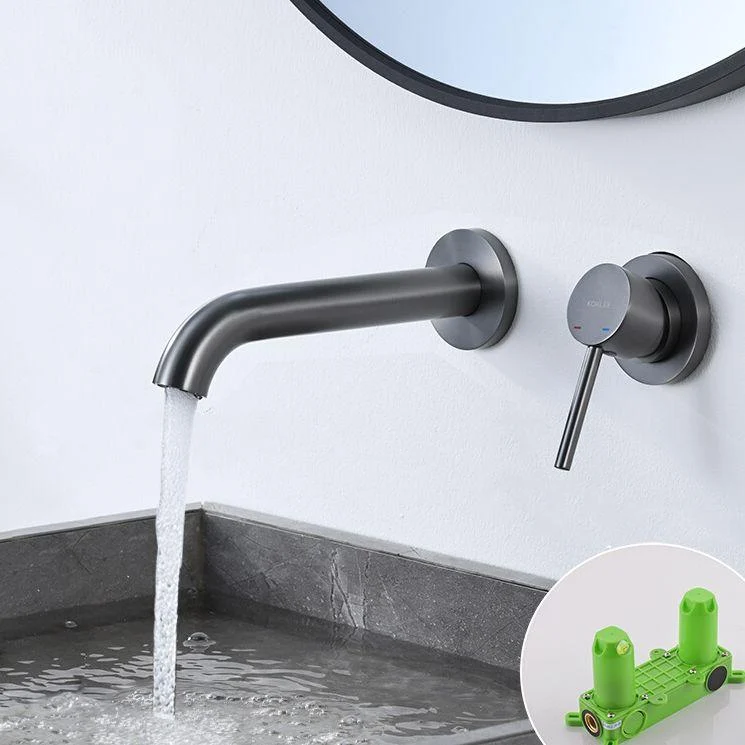 Contemporary Tub Filler Trim Wall Mounted Low Arc Bathroom Tap -Bathlova