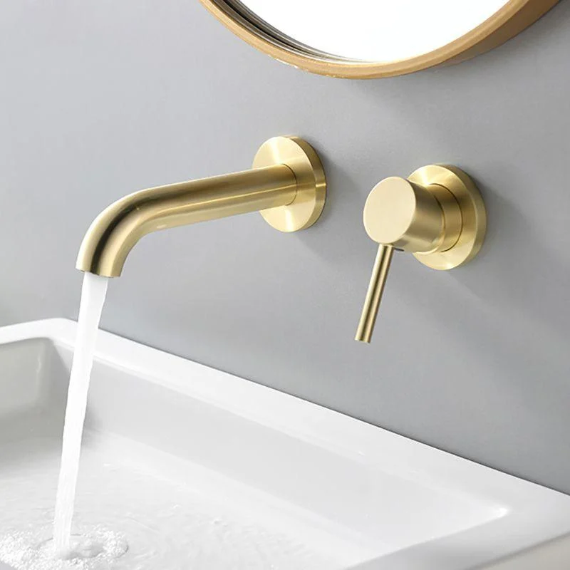 Contemporary Tub Filler Trim Wall Mounted Low Arc Bathroom Tap -Bathlova