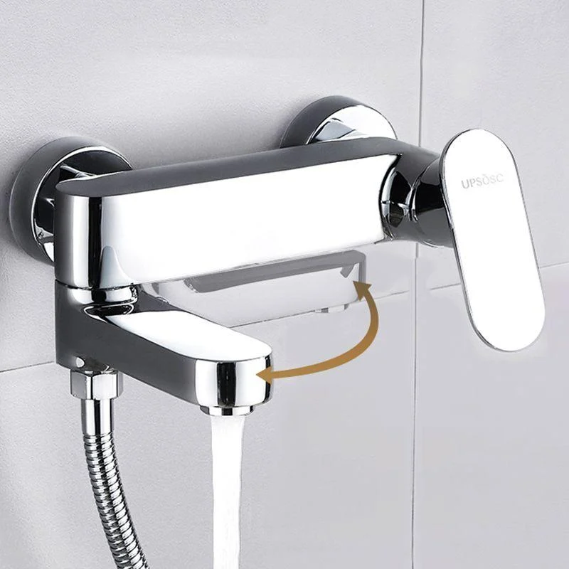 Contemporary Tub Filler Wall Mount Swivel Spout Tub Filler Trim -Bathlova