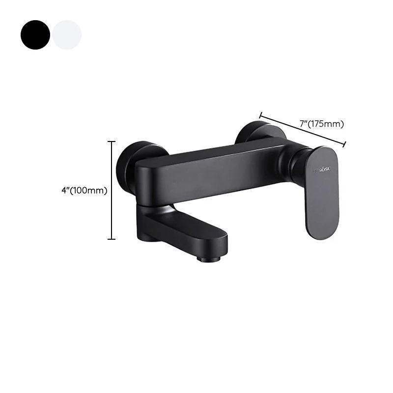 Contemporary Tub Filler Wall Mount Swivel Spout Tub Filler Trim -Bathlova