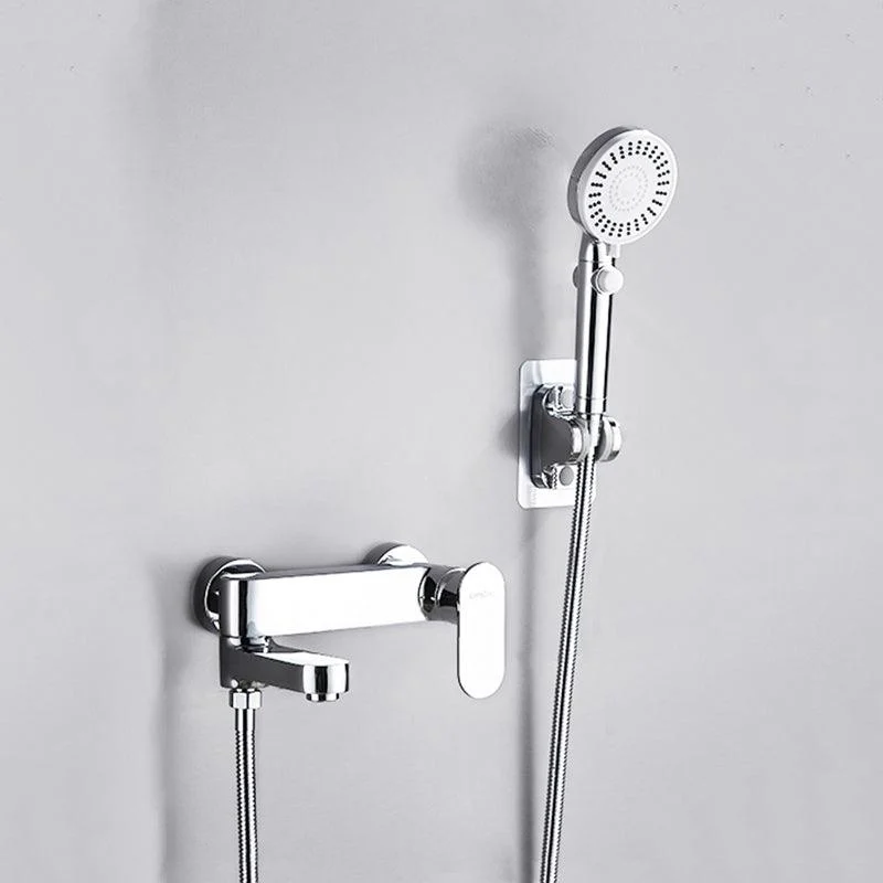 Contemporary Tub Filler Wall Mount Swivel Spout Tub Filler Trim -Bathlova