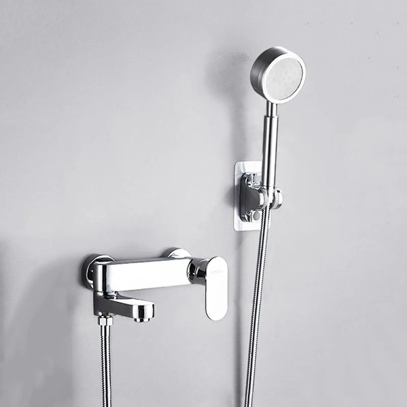 Contemporary Tub Filler Wall Mount Swivel Spout Tub Filler Trim -Bathlova