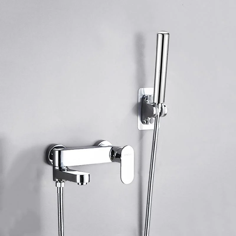 Contemporary Tub Filler Wall Mount Swivel Spout Tub Filler Trim -Bathlova