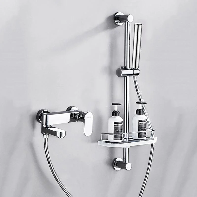 Contemporary Tub Filler Wall Mount Swivel Spout Tub Filler Trim -Bathlova