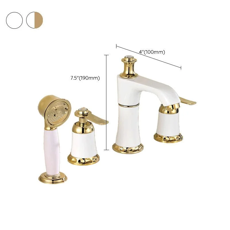 Contemporary Tub Tap Deck Mounted Trim Bath Tap Trim for Bathroom -Bathlova