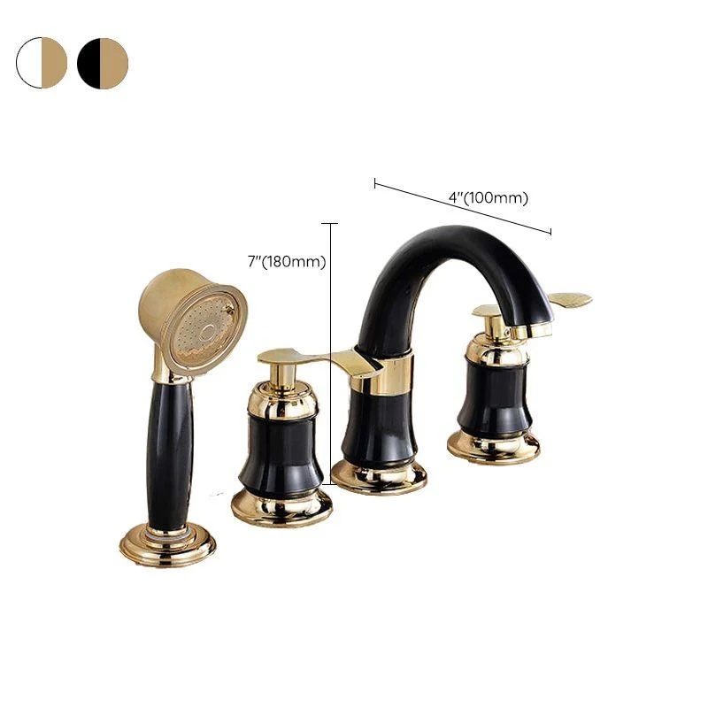 Contemporary Tub Tap Deck Mounted Trim Bath Tap Trim for Bathroom -Bathlova