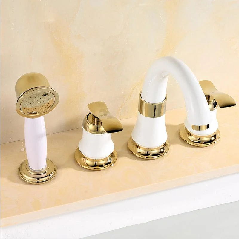 Contemporary Tub Tap Deck Mounted Trim Bath Tap Trim for Bathroom -Bathlova