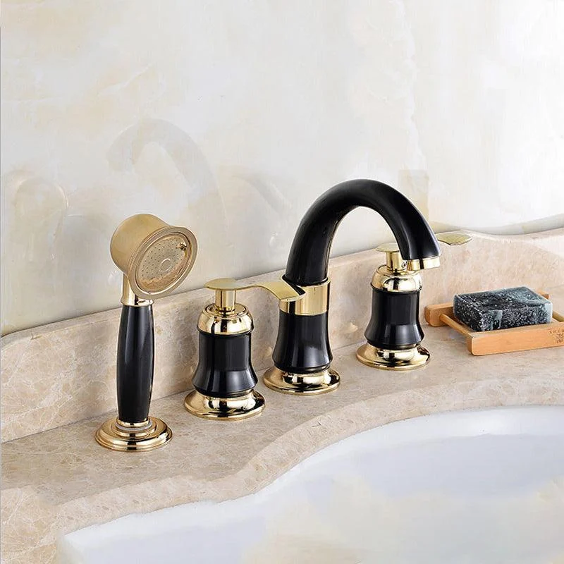 Contemporary Tub Tap Deck Mounted Trim Bath Tap Trim for Bathroom -Bathlova