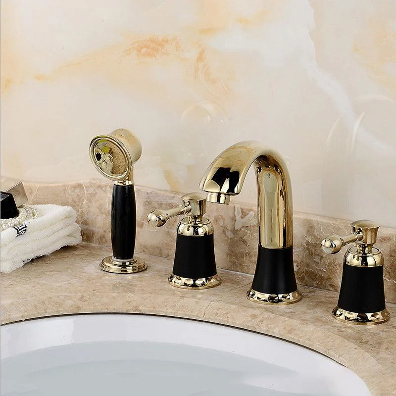 Contemporary Tub Tap Deck Mounted Trim Bath Tap Trim for Bathroom -Bathlova