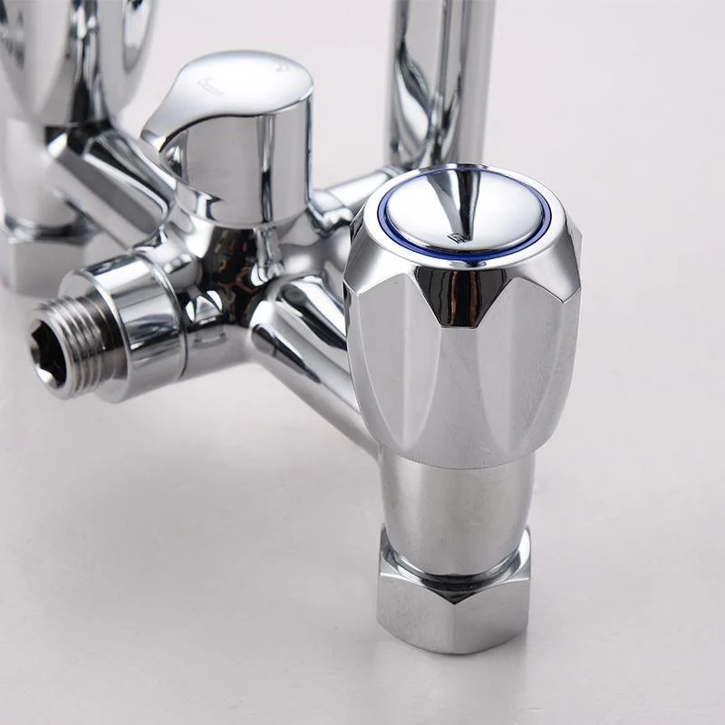 Contemporary Tub Tap Trim Chrome Wall Mounted Swivel Spout with Handheld Shower -Bathlova