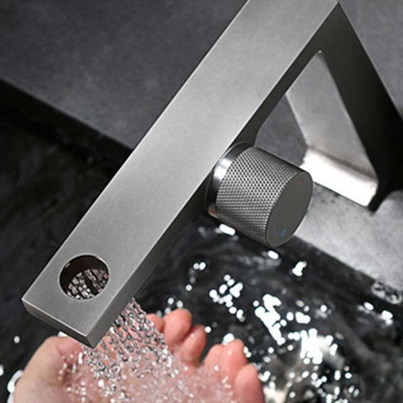 Contemporary Vessel Sink Bathroom Tap Knob Handle Low Arc Vessel Sink Tap -Bathlova