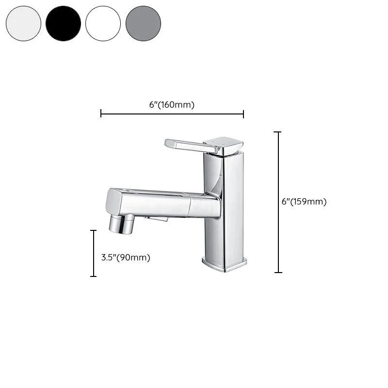 Contemporary Vessel Sink Tap Copper Single Handle Low Arc Retractable Vessel Tap -Bathlova