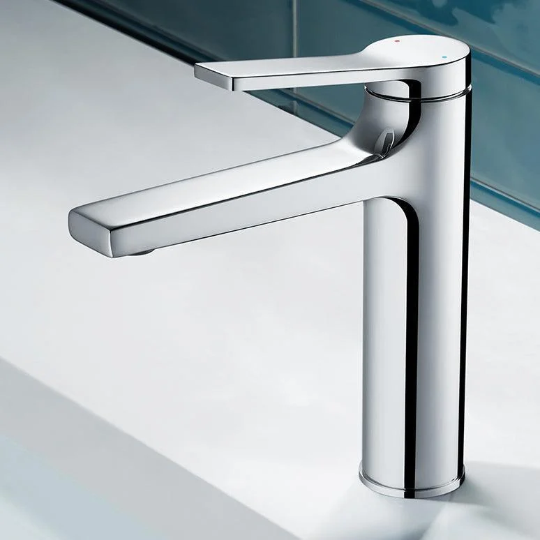 Contemporary Vessel Sink Tap Lever Handle Low Arc Bathroom Vessel Tap -Bathlova