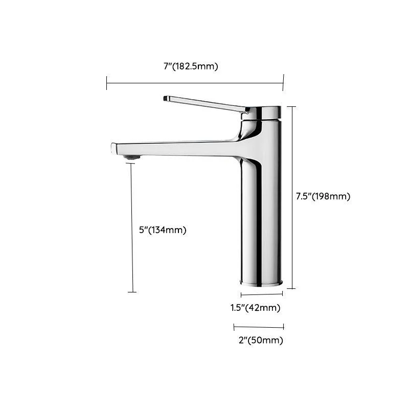 Contemporary Vessel Sink Tap Lever Handle Low Arc Bathroom Vessel Tap -Bathlova