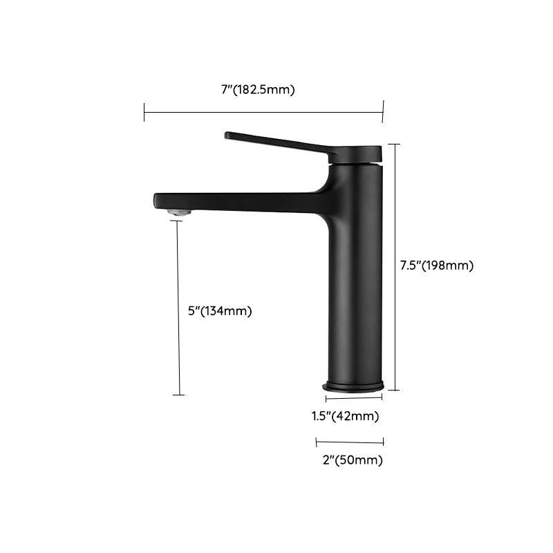 Contemporary Vessel Sink Tap Lever Handle Low Arc Bathroom Vessel Tap -Bathlova