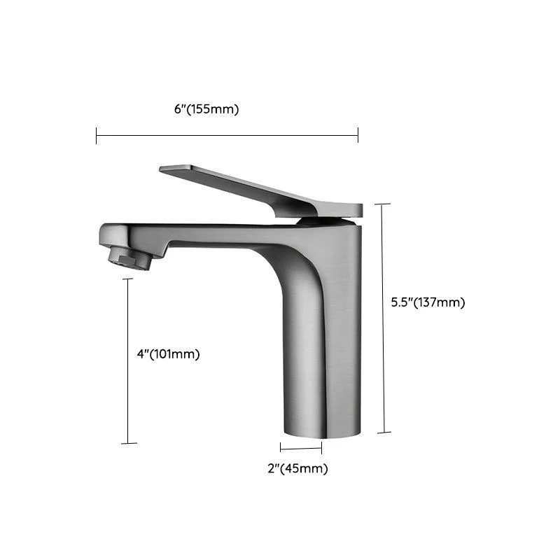 Contemporary Vessel Sink Tap Lever Handle Low Arc Bathroom Vessel Tap -Bathlova