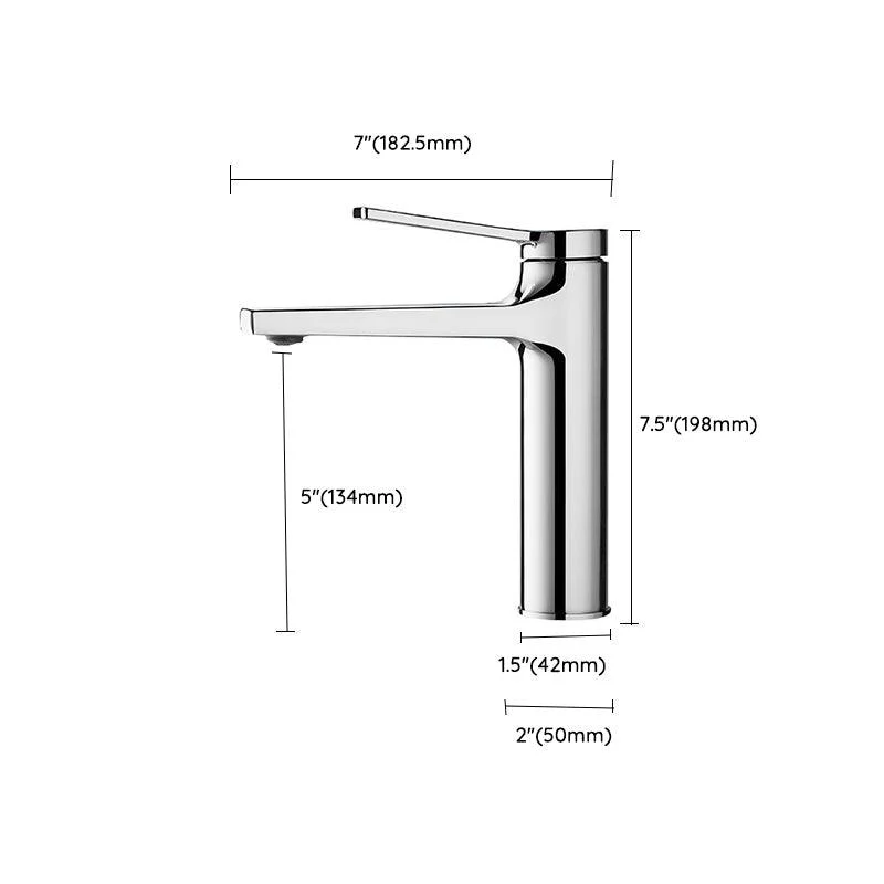 Contemporary Vessel Sink Tap Lever Handle Low Arc Bathroom Vessel Tap -Bathlova