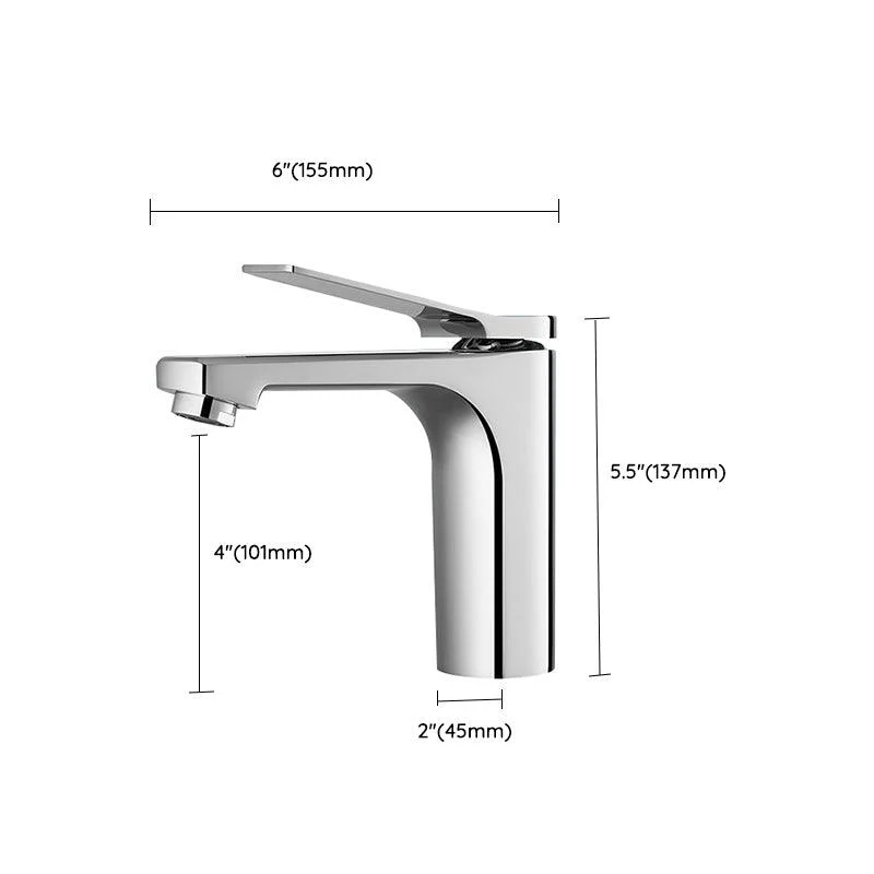 Contemporary Vessel Sink Tap Lever Handle Low Arc Bathroom Vessel Tap -Bathlova