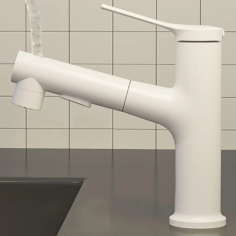 Contemporary Vessel Sink Tap Single Handle with Pull down Sprayer -Bathlova