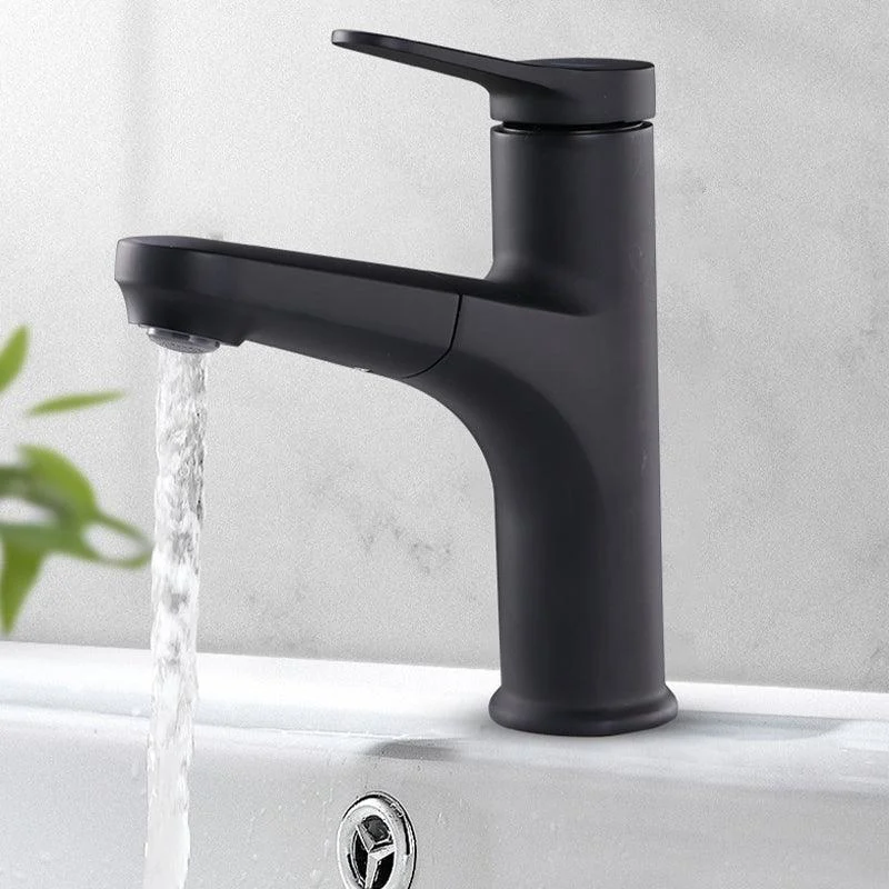 Contemporary Vessel Tap Copper Pure Color Single Handle Retractable Vessel Tap -Bathlova