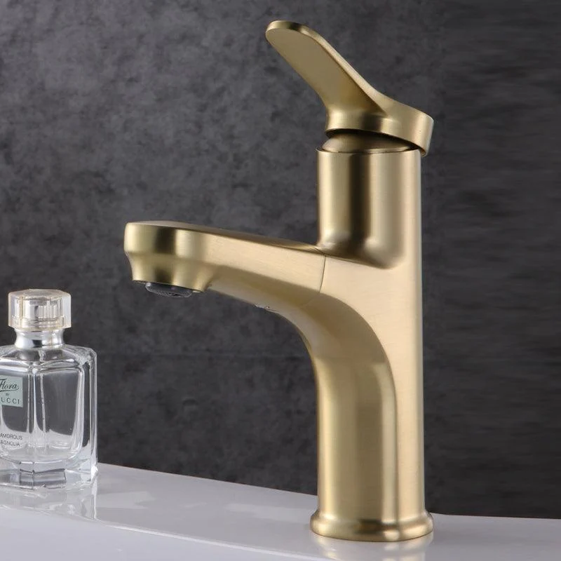 Contemporary Vessel Tap Copper Pure Color Single Handle Retractable Vessel Tap -Bathlova