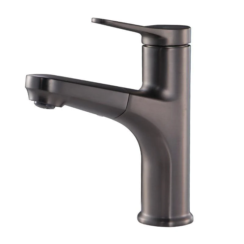 Contemporary Vessel Tap Copper Pure Color Single Handle Retractable Vessel Tap -Bathlova