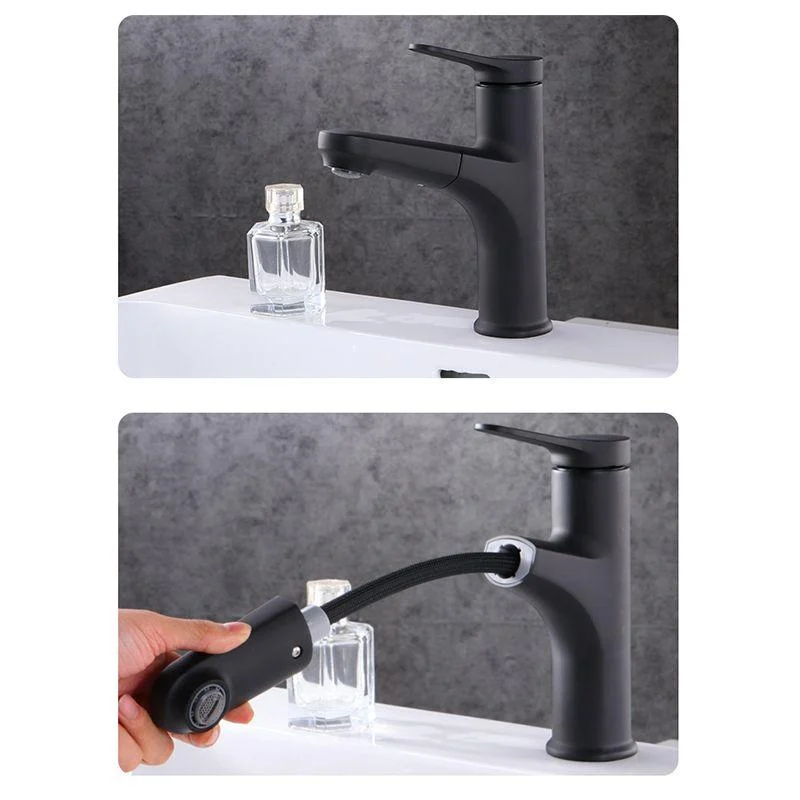 Contemporary Vessel Tap Copper Pure Color Single Handle Retractable Vessel Tap -Bathlova