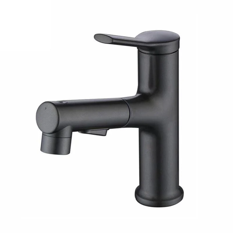 Contemporary Vessel Tap Copper Single Handle Low Arc Retractable Vessel Tap for Home -Bathlova