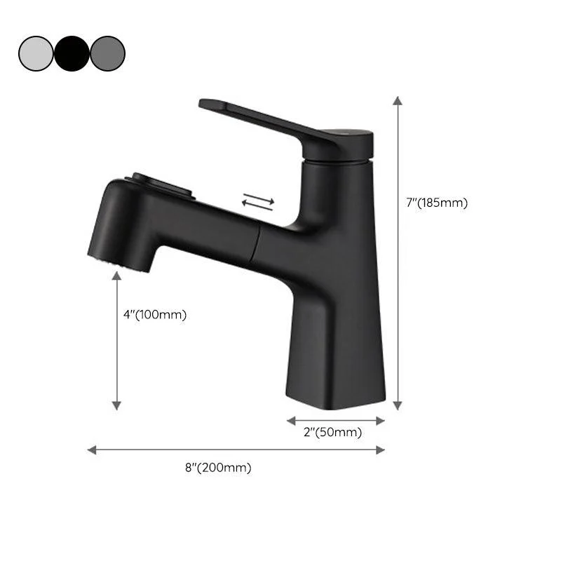 Contemporary Vessel Tap Metal Single Handle Low Arc Vessel Tap for Bathroom -Bathlova