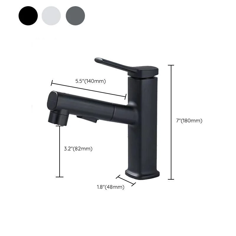 Contemporary Vessel Tap Pull-out Centerset Tap with Swivel Spout -Bathlova