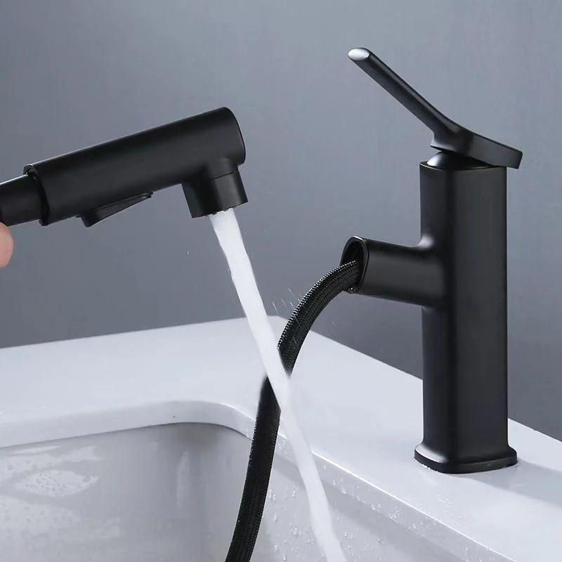 Contemporary Vessel Tap Pull-out Centerset Tap with Swivel Spout -Bathlova