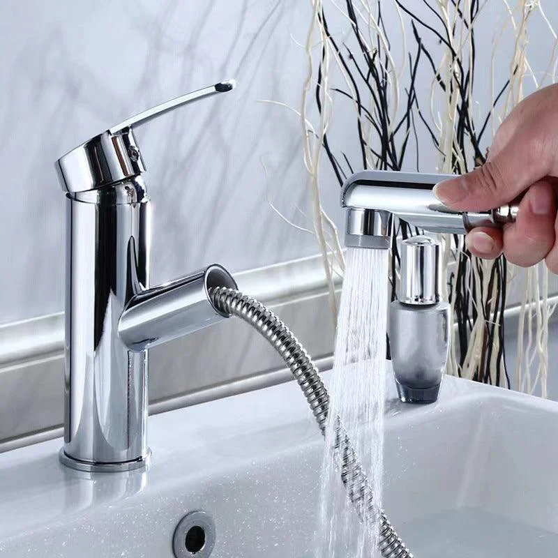 Contemporary Vessel Tap Pull-out Tap with One Lever Handle -Bathlova