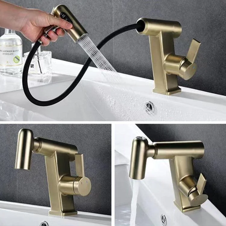 Contemporary Vessel Tap Swivel Spout Tap with One Lever Handle -Bathlova